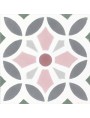 Hydraulic cement tiles celestial background with white star