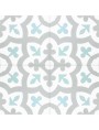 Hydraulic cement tiles white background with gray and pink decorations