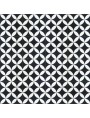 Decorated Hydraulic Cement Tiles Off-white background with black corners