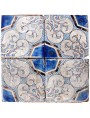 Ancient italian Majolica tile - blue and white