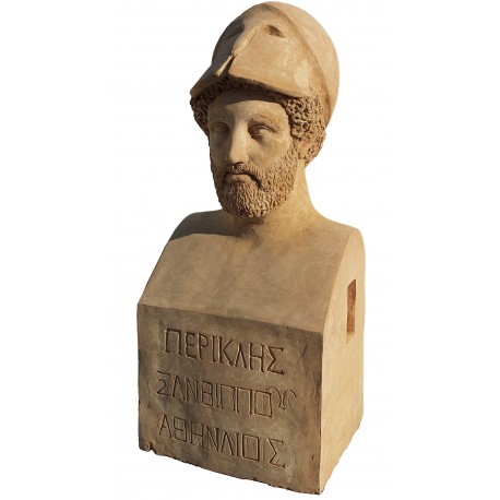Pericles terracotta herm, copy of the original from the Pio Clementino Museum in Rome