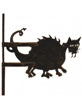 ancient original Dragoon weathervan wrought-iron
