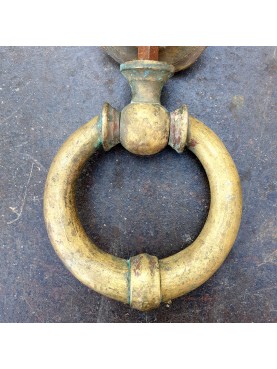 Antique round brass door knocker