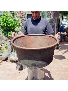 Giant copper pot cauldron