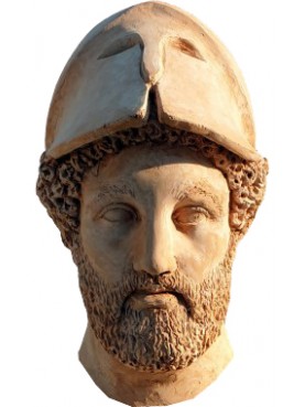 Testa in terracotta di Pericle, copia dell'originale del Museo Pio Clementino di Roma