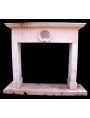 Hand made shell fireplace in limestone