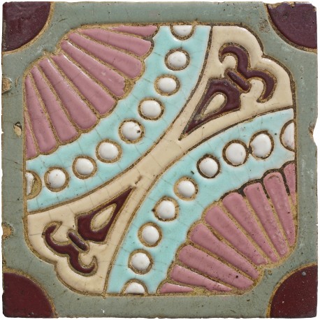 Original ancient Liberty majolica tile