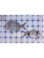 Fish majolica panel sea breams 40 tiles