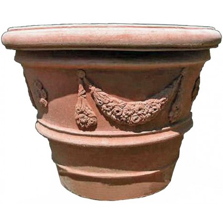 Cytrus festooned vase Ø95cms Terracotta Impruneta Florence
