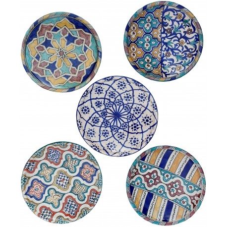 Hand painted majolica plates
