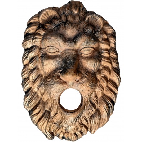Uncoated bronze lion mask