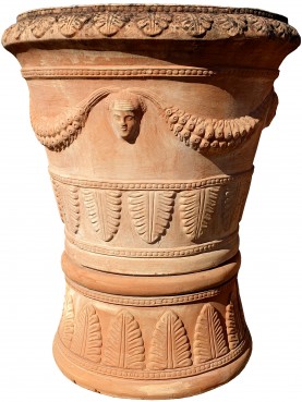 Tuscan Vase Ø80cms terracotta Impruneta flowerpot with base