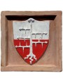 Malaspina coat of arms in normal uncoated terracotta 