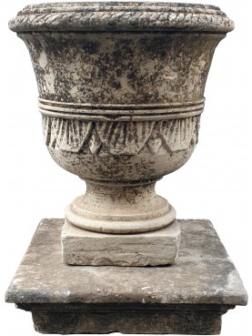 Grandi vasi in pietra H56cm