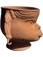 Large cachepot in terracotta - Caltagirone femal