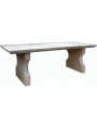 Tavolo in marmo bianco di Carrara semplice minimalista