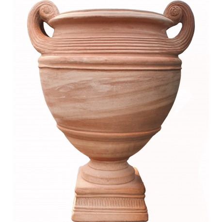 Large handled terracotta krater vase - Impruneta Florence