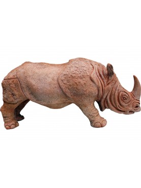 Indian Rhino in terracotta
