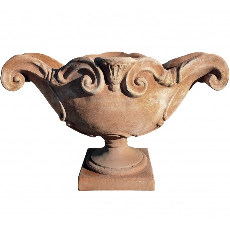 Vaso a barca della fornace della famiglia Altoviti vaso in terracotta rinascimentale a barca