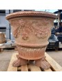 Large terracotta foot support for vases
