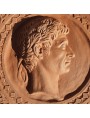 Julius Caesar terracotta round tile
