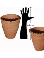 Small hand-turned flower pots
