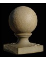 Sphere Ø38 cm with base 40x40 cm in gray sandstone - pietra serena