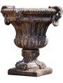 Concrete ornamental vase with rings