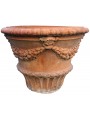 antico Vaso da Limoni con festoni da Ø55cm terracotta Impruneta conca