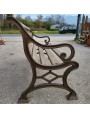 Beautiful antique bench with cast iron legs and wooden slats