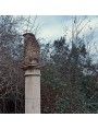 Patinated column with Owl 