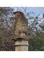 Patinated column with Owl