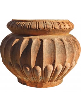 antique original Cachepot in terracotta from Lucca