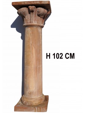 Large column H.102cm / 32x32cm in terracotta