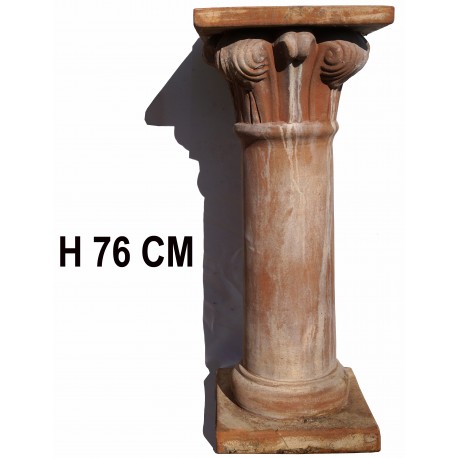 Large column H.76cm / 32x32cm small in terracotta