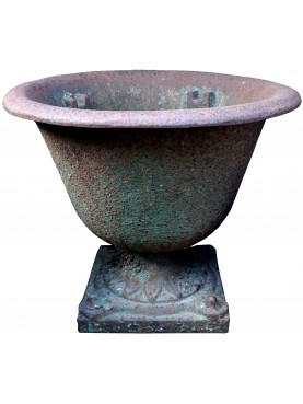 Original antique italian cast iron vase