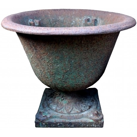 Original antique italian cast iron vase