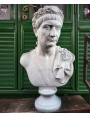 Traiano, imperatore romano busto in gesso