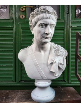 Trajan, Roman emperor plaster bust 