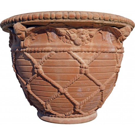 Vase from lemons with intertwined cords from Ø - cm terracotta