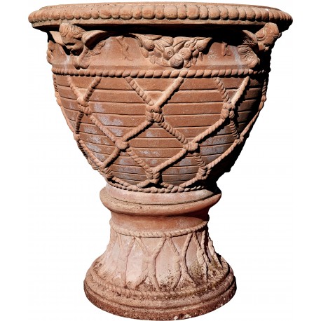 Vase with base - knotted rope motif