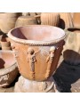 Vaso - Cachepot in terracotta con cariatidi alate