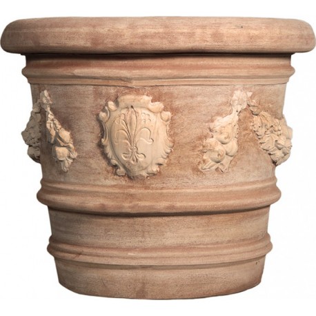 Cylindrical Ø70cms vase for cytrus in terracotta