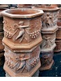 Terracotta cachepot, Ø46cm an ancient Florentine model of the Ricceri family