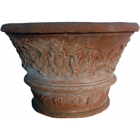 adorned tuscan small vase from the ancient Ricceri manufacture