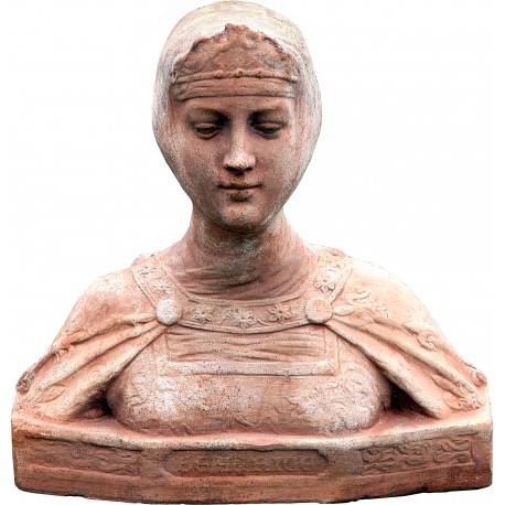 Busto di Beatrice in terracotta