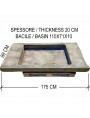 Ancient Tuscan sand stone Sink 175x89x20