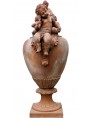 huge Baroque vases with cherubs - in natural color