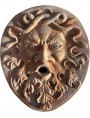 Nice apotropaic mask in terracotta with achantus leaves and snakes