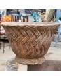 Patinated terracotta basket from Impruneta